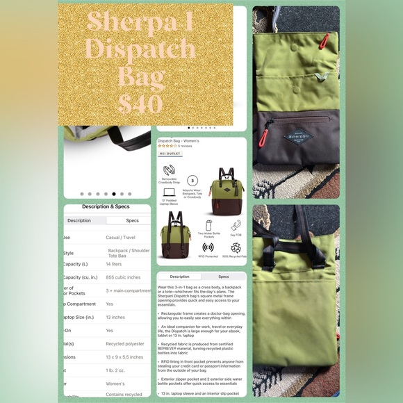 Dispatch Bag - Green and Black - Picture 1 of 1